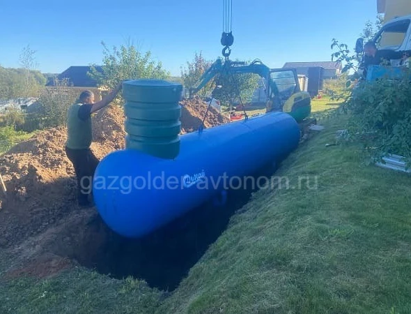 Установка подземного газгольдера Медведь для дома в Клину
