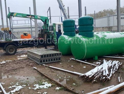 Монтаж трех газгольдеров Спецгаз 5000 л для складов в Назимихе